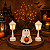 Poste Decorativo Branco com LED 17 cm | Poste Iluminado em Plástico Estilo Clássico | Vila Natalina ou Halloween Premium | Delicare Home - Imagem 2