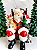 Papai Noel sentado com Filhotes em Resina 23 cm | Decoração de Natal Premium com Detalhes em Pelúcia | Delicare Home - Imagem 1