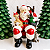 Papai Noel sentado com Filhotes em Resina 23 cm - Imagem 1