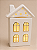 Casa Chalé Alto em Cerâmica Branca com Detalhes Dourados para Vela ou LED 25 x 13 cm | Casinha Natalina Estilo Escandinavo | Decoração de Natal Premium | Delicare Home - Imagem 2