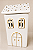 Casa Chalé Alto em Cerâmica Branca com Detalhes Dourados para Vela ou LED 25 x 13 cm | Casinha Natalina Estilo Escandinavo | Decoração de Natal Premium | Delicare Home - Imagem 3