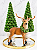 Árvore de Natal Decorativa em Resina 36 cm com botões de rosas verdes esculpidas | Decoração de Natal Premium | Árvore Natalina Elegante | Delicare Home - Imagem 3