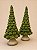 Árvore de Natal Decorativa em Resina 36 cm com botões de rosas verdes esculpidas | Decoração de Natal Premium | Árvore Natalina Elegante | Delicare Home - Imagem 2