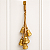 Cacho com 7 Sinos em metal Dourados Decorativos 50 cm - Imagem 2
