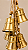 Cacho com 7 Sinos em metal Dourados Decorativos 50 cm | Enfeite Natalino com Cordão Rústico | Decoração de Natal Clássica Premium | Delicare Home - Imagem 1