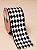 Fita Aramada Xadrez Losangos Preto e Branco com Glitter 6,5 cm x 9,14 m | Delicare Home - Imagem 1