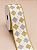 Fita Aramada Veludo Branco com Losangos Dourado e Prata em Glitter 3,8 cm x 9,14 m | Delicare Home - Imagem 1