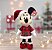 Minnie Natalina Disney Licenciada com Gorro de Papai Noel 45 cm em pé | Pelúcia Decorativa de Natal | Delicare Home - Imagem 1