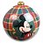 Conjunto com 2 Bolas de Natal Mickey e Minnie Xadrez 10 cm | Disney Licenciado | Delicare Home - Imagem 3