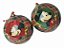 Conjunto com 2 Bolas de Natal Mickey e Minnie Xadrez 10 cm | Disney Licenciado | Delicare Home - Imagem 1