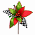 Flor Bico de Papagaio Xadrez Vermelho e Verde 23x30 cm | Flor Natalina Decorativa Premium para Árvore de Natal e Guirlanda - Imagem 1