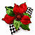 Flor Bico de Papagaio Xadrez Vermelho e Verde 20x25 cm | Flor Natalina Decorativa Premium para Árvore de Natal, Guirlandas e Arranjos | Delicare Home - Imagem 2