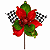 Flor Bico de Papagaio Xadrez Vermelho e Verde 20x25 cm | Flor Natalina Decorativa Premium para Árvore de Natal, Guirlandas e Arranjos | Delicare Home - Imagem 1