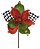 Flor Bico de Papagaio Xadrez Vermelho e Verde 20x25 cm | Flor Natalina Decorativa Premium para Árvore de Natal, Guirlandas e Arranjos | Delicare Home - Imagem 1