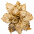Flor Bico de Papagaio Dourada em Veludo com Glitter 26 x 40 cm | Flor Decorativa Natalina Premium para Árvore de Natal | Delicare Home - Imagem 1