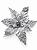 Flor Bico de Papagaio Prata com Glitter nas Pontas 23 x 42 cm | Flor Decorativa Natalina Premium para Árvore de Natal | Delicare Home - Imagem 1