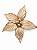 Flor Bico de Papagaio em Veludo Champagne 15 x 22 cm | Flor Decorativa Natalina Premium para Árvore de Natal | Delicare Home - Imagem 1