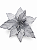 Flor Bico de Papagaio em Veludo Prata 27 x 36 cm | Flor Decorativa Natalina Premium para Árvore de Natal | Delicare Home - Imagem 1