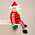 Papai Noel de Pelúcia Plush 45 x 12 cm com Pernas Articuladas Listradas | Decoração de Natal Premium | Enfeite Natalino Delicare Home - Imagem 2