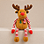 Rena de Pelúcia Plush 42 x 12 cm com Pernas Articuladas Listradas | Enfeite para Decoração de Natal Premium | Delicare Home - Imagem 1