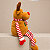 Rena de Pelúcia Plush 42 x 12 cm com Pernas Articuladas Listradas | Enfeite para Decoração de Natal Premium | Delicare Home - Imagem 2