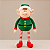 Duende de Natal Decorativo 45 x 12 cm com Pernas Articuladas Listradas | Pelúcia Plush Premium | Enfeite para Decoração de Natal | Delicare Home - Imagem 3