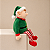 Duende de Natal Decorativo 45 x 12 cm com Pernas Articuladas Listradas | Pelúcia Plush Premium | Enfeite para Decoração de Natal | Delicare Home - Imagem 2