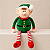 Duende de Natal Decorativo 45 x 12 cm com Pernas Articuladas Listradas | Pelúcia Plush Premium | Enfeite para Decoração de Natal | Delicare Home - Imagem 1
