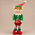 Duende de Natal Decorativo em Pé 58 x 14 cm com Peso na Base e Touca Aramada | Boneco Duende Natalino com Presente | Decoração de Natal Premium | Delicare Home - Imagem 1