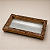 Bandeja Decorativa de Madeira com Acabamento em Cascas Naturais 45 x 23 cm | Bandeja Rústica Premium com Base Elevada | Delicare Home - Imagem 1