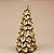 Árvore de Natal Decorativa em Resina Dourada com LED 30 cm | Pinheiro Natalino Iluminado Premium para Mesa, Aparador e Decoração de Natal | Delicare Home - Imagem 1