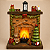 Lareira Decorativa de Resina com LED 25 cm | Lareira Natalina Iluminada com Árvore, Guirlanda e Presentes | Decoração de Natal Premium | Delicare Home - Imagem 2
