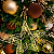 Bola de Natal em Veludo Marrom 12 cm - Imagem 2