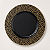 Sousplat Preto com Relevo Dourado 33 cm - Imagem 1