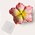 Prato Decorativo Flor Rosa em Cerâmica 14 x 13 cm - Imagem 2