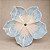 Prato Decorativo Flor Azul em Cerâmica 19 x 17 cm - Imagem 1