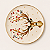 Prato de Porcelana com Rena e Filete Folheado a Ouro – 20 cm - Imagem 2