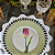 Prato Raso em Porcelana com Tulipa e Borda Verde – 27 cm - Imagem 2