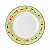 Prato de Sobremesa em Porcelana com Mini Tulipas e Borda Verde – 21 cm - Imagem 2