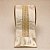 Fita Aramada Dupla Face Bege e Champagne com Aplique – 10 cm - Imagem 2