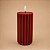 Vela Decorativa LED Vermelha Canelada – 15 x 7,5 cm - Imagem 1