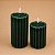 Vela Decorativa LED Verde Canelada – 15 x 7,5 cm - Imagem 3
