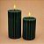 Vela Decorativa LED Verde Canelada – 15 x 7,5 cm - Imagem 1