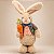 Coelho de Páscoa Menino em Pelúcia com Cenoura – 48 x 17 cm - Imagem 1
