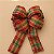Laço Duplo Pronto de Natal Xadrez Vermelho e Verde com Dourado 24 x 30 cm - Imagem 1