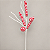 Haste Candy Bola Vermelho e Branco pelúcia 67 cm - Imagem 1