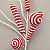 Haste Candy Bola Vermelho e Branco pelúcia 67 cm - Imagem 2
