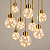 Pendente Gota com LED Branco Quente 1,80 m – 10 Gotas em Metal Dourado - Imagem 1