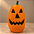 Abóbora de Halloween Grande 55 cm para Área Interna e Externa – Laranja e Preta - Imagem 1