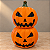 Dupla de Abóboras Halloween 48 cm Laranja e Preta – Área Interna e Externa - Imagem 1